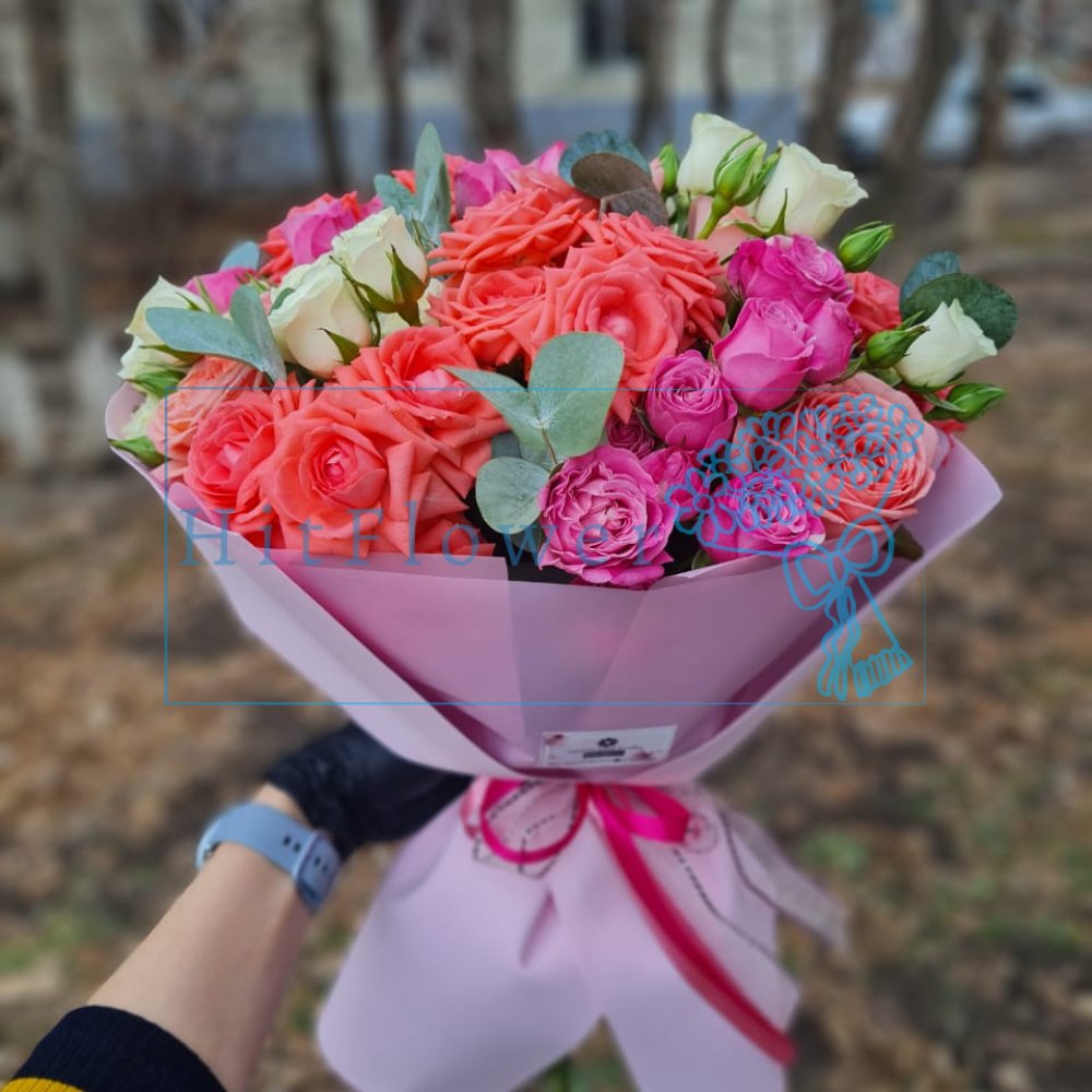 Букет цветов Ласковый май Букет цветов из: Розы